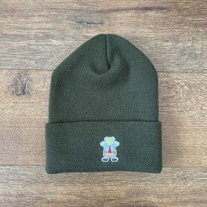 Grizzly Griptape "Like a sponge" Cuffed Knit Beanie Hat OS Olive Green